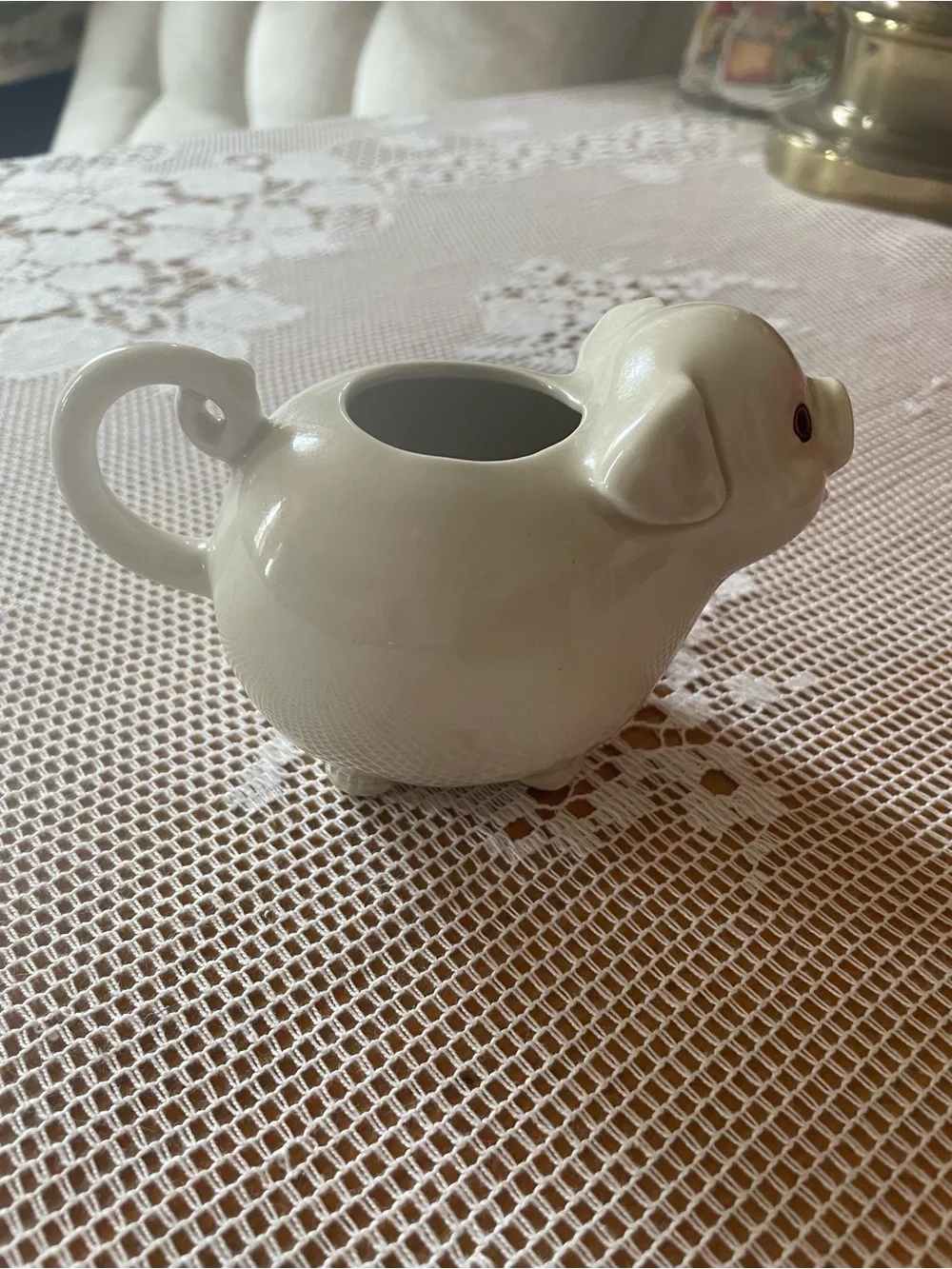 Vintage collectible Fitz and Floyd ceramic pig creamer